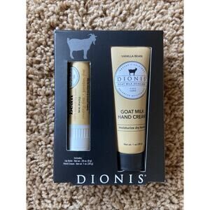 Dionis Goat Milk Hand Cream Natural Lip Balm Vanilla Bean Skincare Set Gift NEW